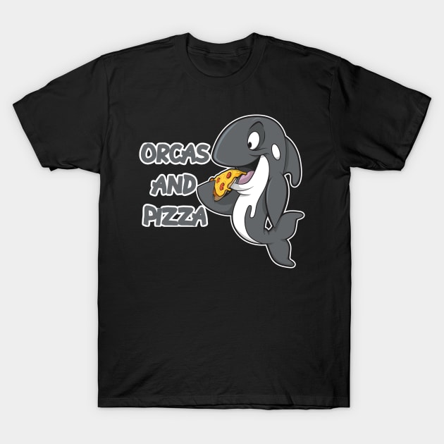 orcas and pizza T-Shirt by CoySoup